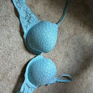 Lace Underwire Bra in Light Blue